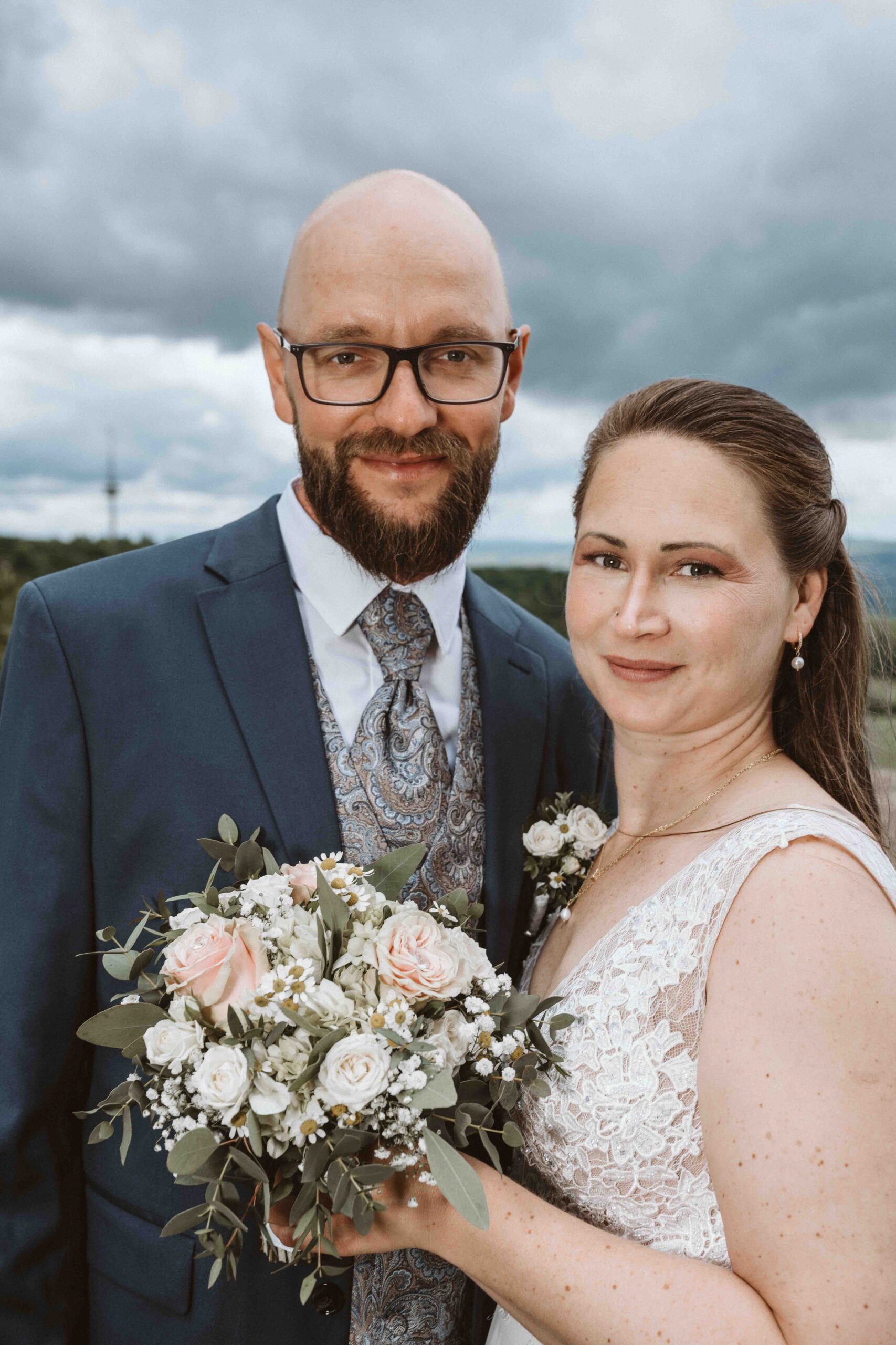 Hochzeitsfotografie auf der Plesseburg bei Göttingen, das Brautpaar